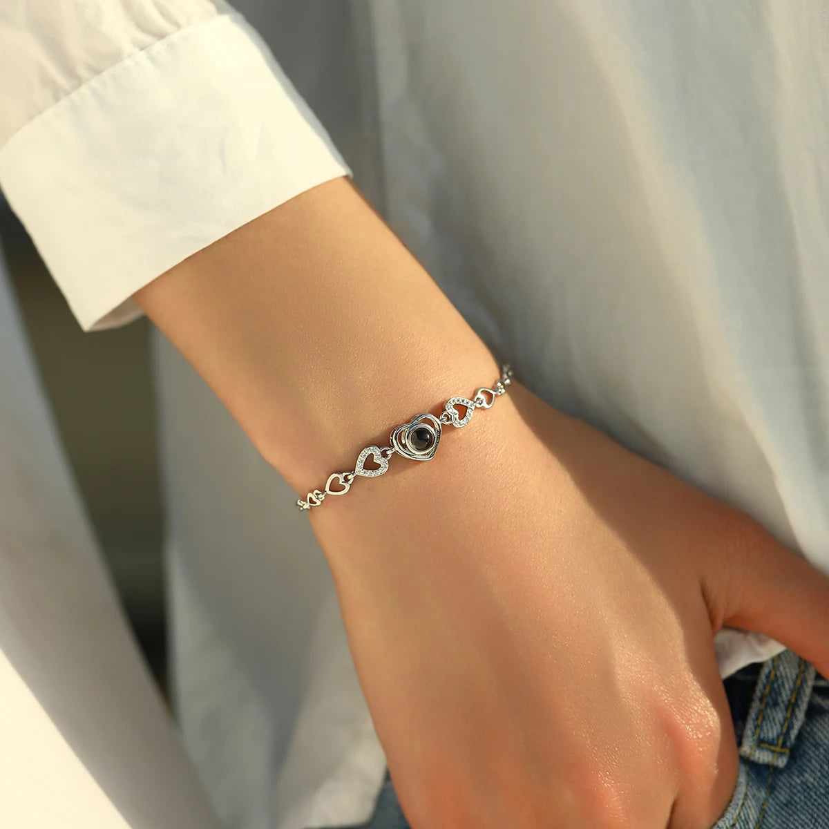 Hjärtarmband – Personligt armband med dolt foto